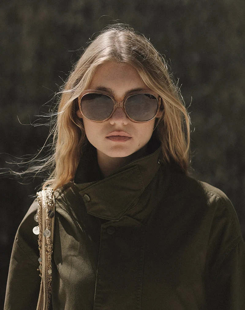 Vireon-Jacke mit hohem Kragen in Khaki-Grün