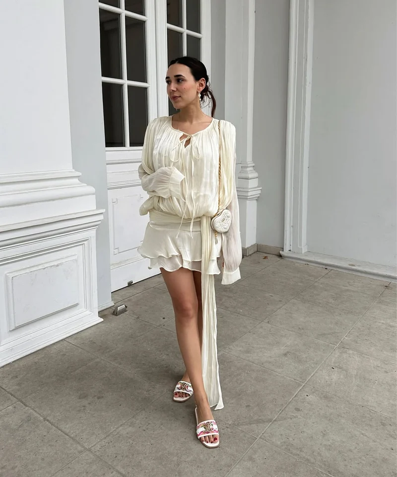 Mini Kleid Laisa Beige