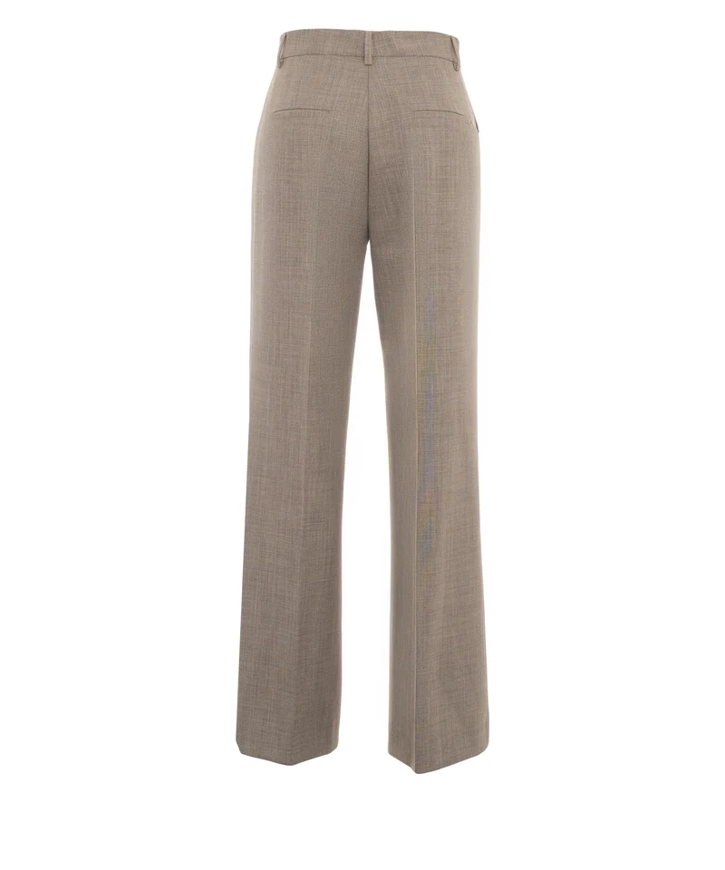 Pantaloni a gamba larga in misto lana