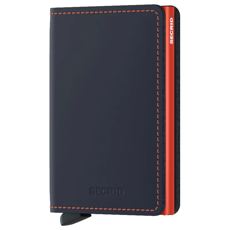 Secrid Matte Slimwallet - Cartera RFID 6.8 cm (night blue-orange)