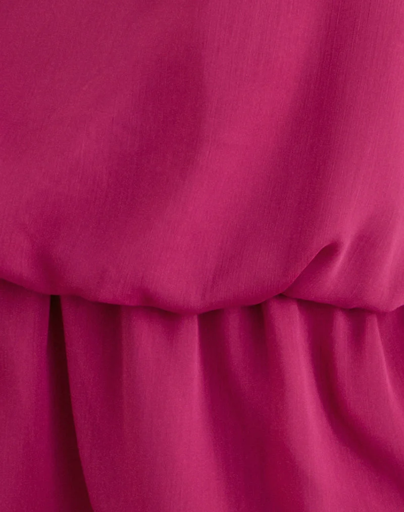 Veloria-Minikleid mit Neckholder-Ausschnitt in Dark Rose