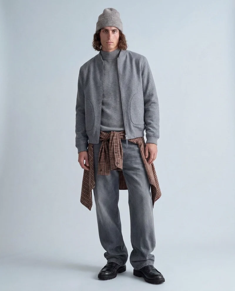 Giacca bomber in lana