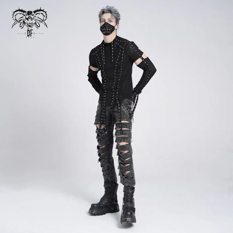Gothic-Hose mit Nieten und Kette für Herren
