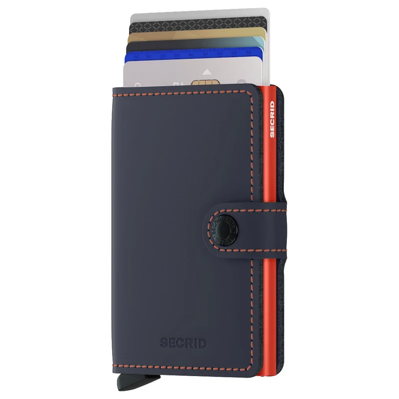 Secrid Matte Miniwallet - Cartera RFID 6.5 cm (night blue-orange)
