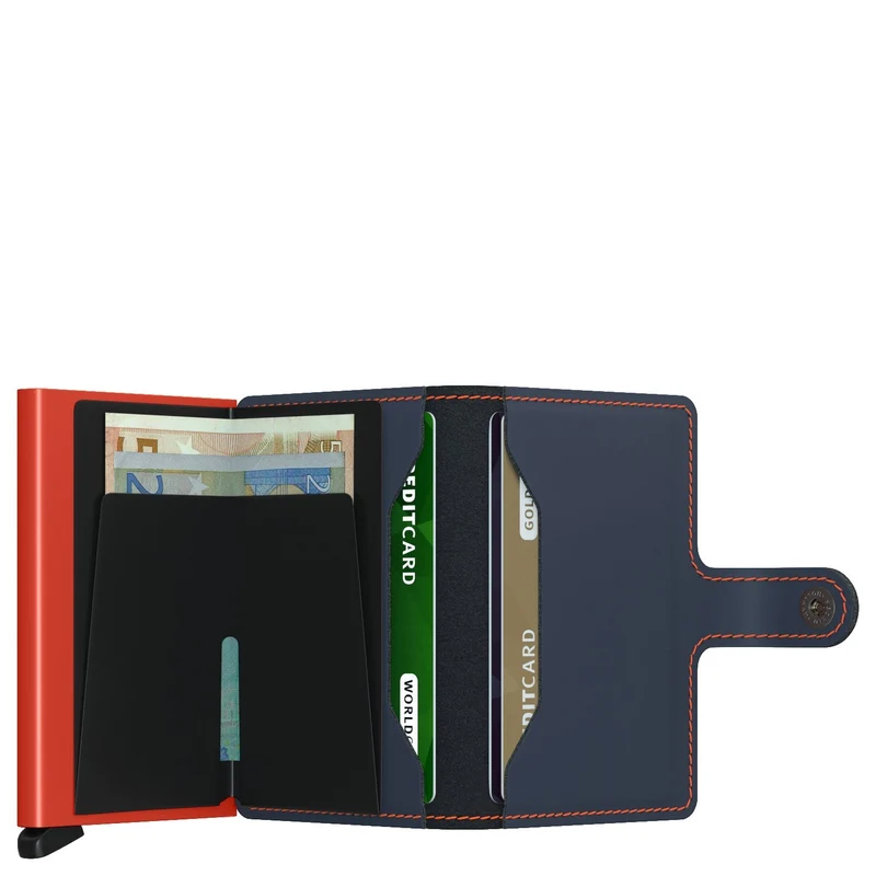 Secrid Matte Miniwallet - Cartera RFID 6.5 cm (night blue-orange)