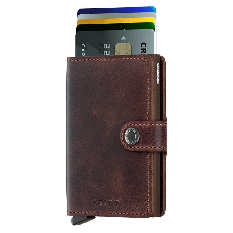 Secrid Vintage Miniwallet - Cartera RFID 6.5 cm (chocolate)