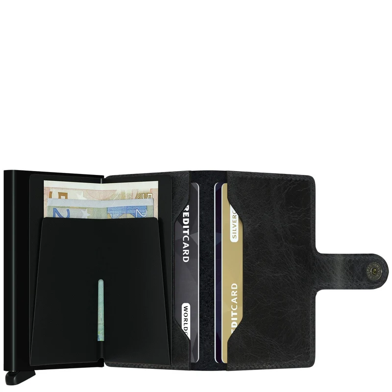 Secrid Vintage Miniwallet - Cartera RFID 6.5 cm (black)