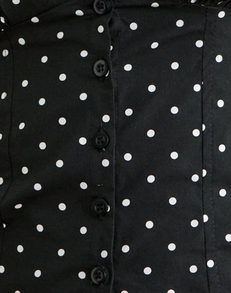 Isamu-Oberteil in Basic Polka Schwarz