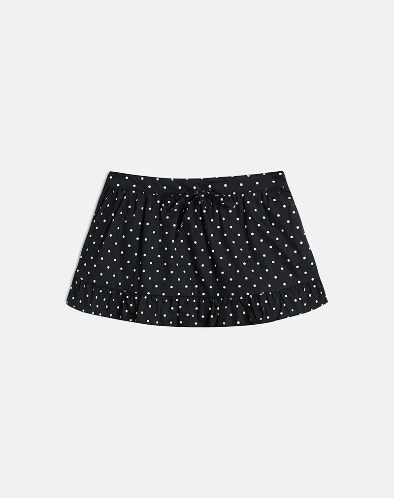 Yasumi Minirock in Basic Polka Schwarz