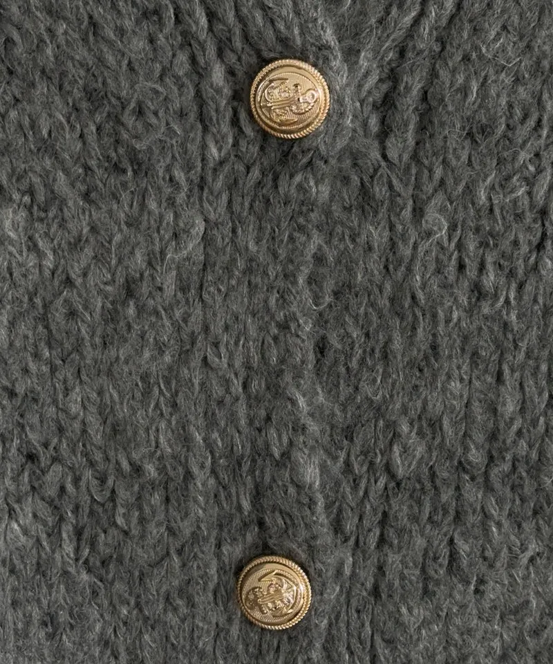 Oversize Strickjacke Jalsien Dunkelgrau