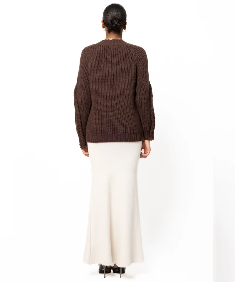 Pullover Lesedi Dunkelbraun