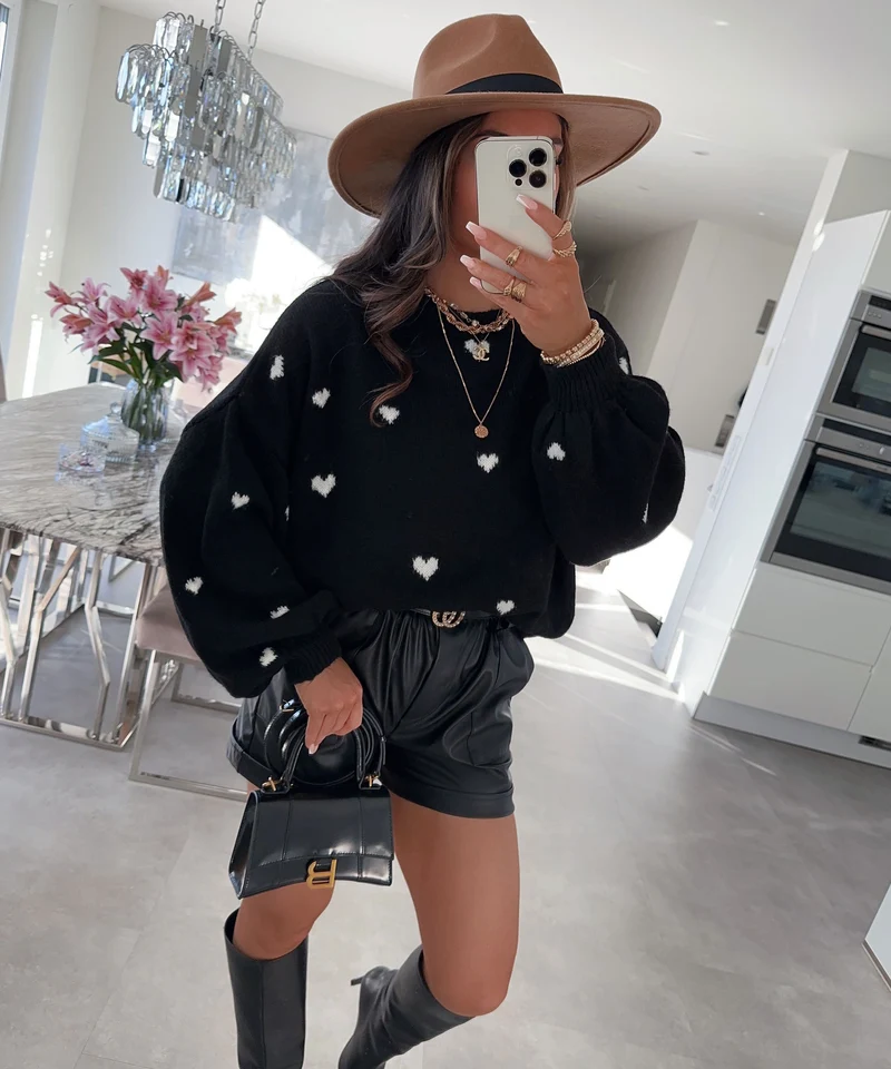 Oversize Pullover Joslin Schwarz