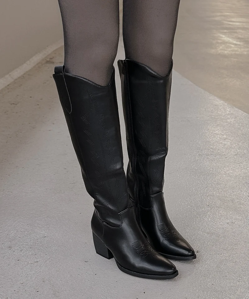 Cowboy Stiefel Sol Schwarz