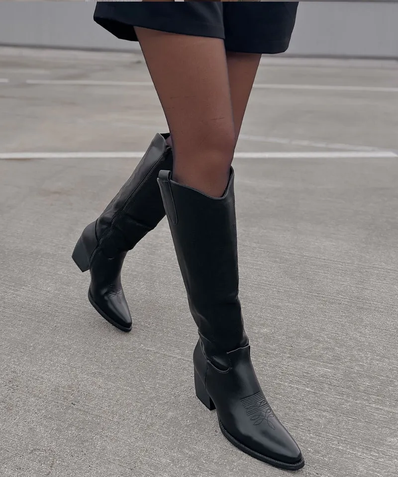 Cowboy Stiefel Sol Schwarz