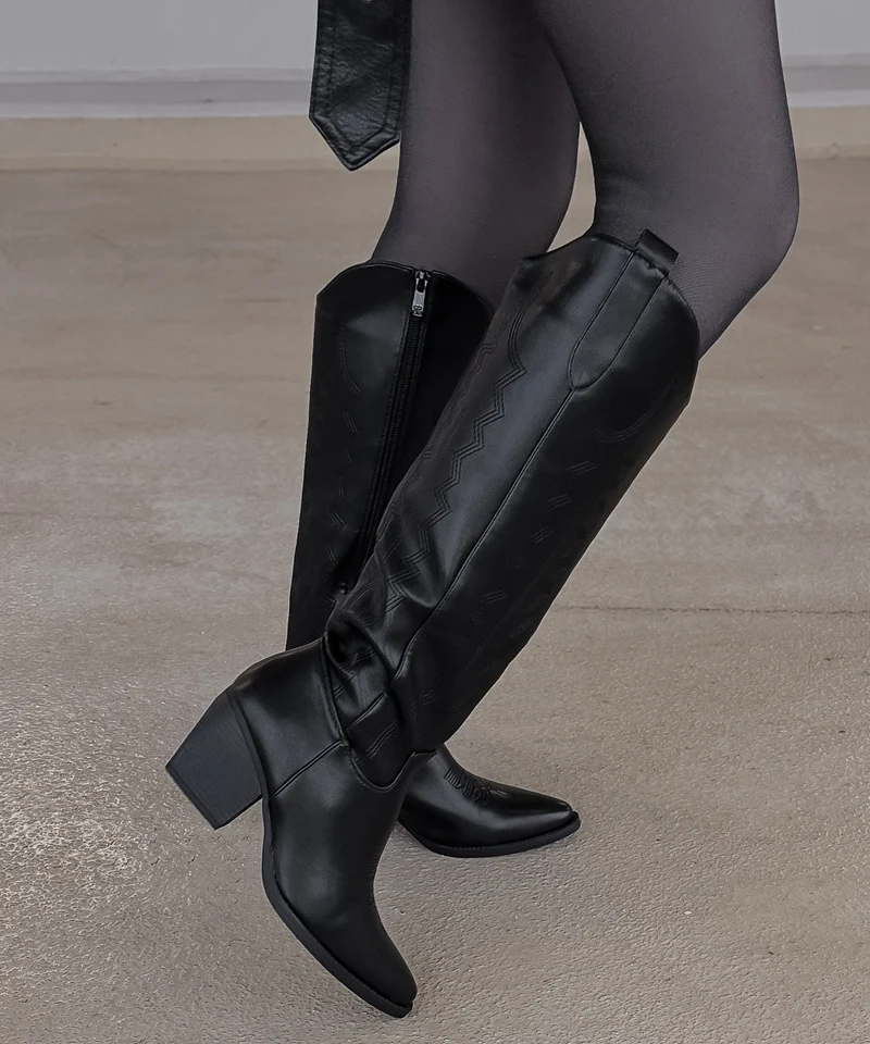 Cowboy Stiefel Sol Schwarz