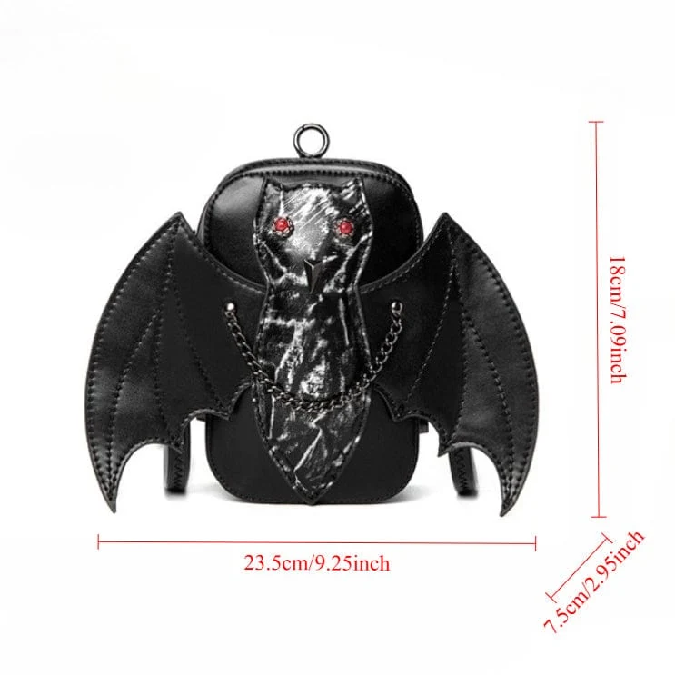 Unisex Punk Fledermaus-Kettentasche