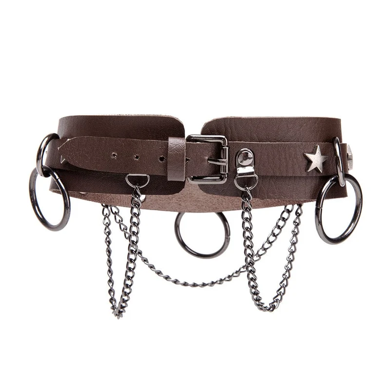 Unisex Punk Stern Nietenring Choker