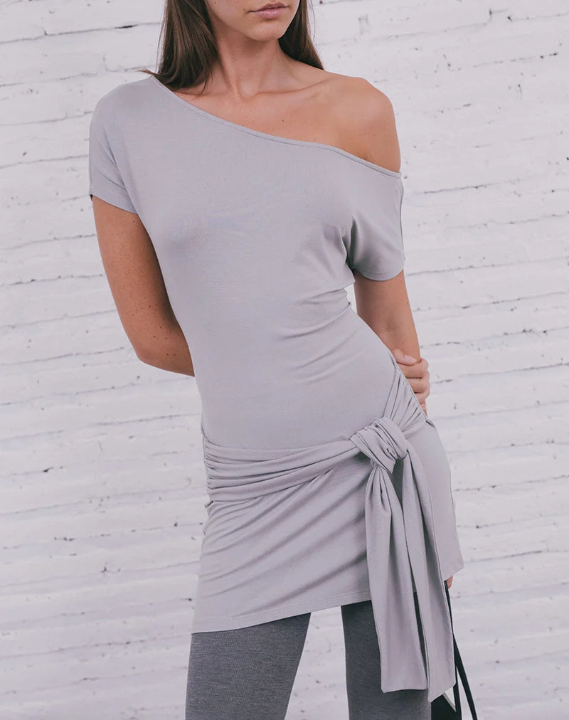 Genya Minikleid in Lila-Grau