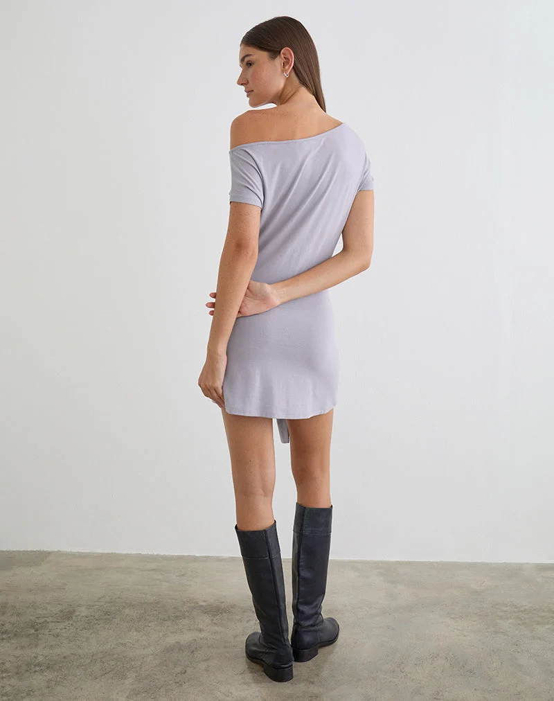 Genya Minikleid in Lila-Grau
