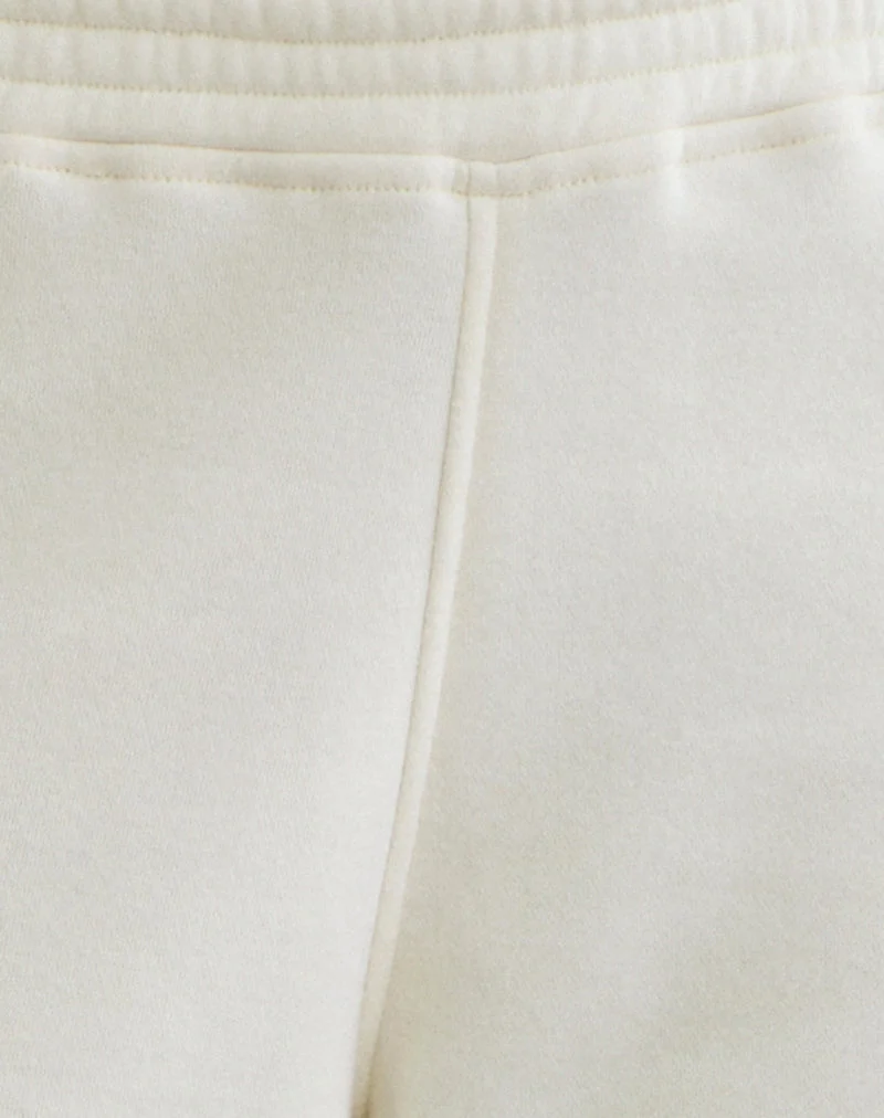 Cille Loose Jogger aus Fleece in Winterweiß