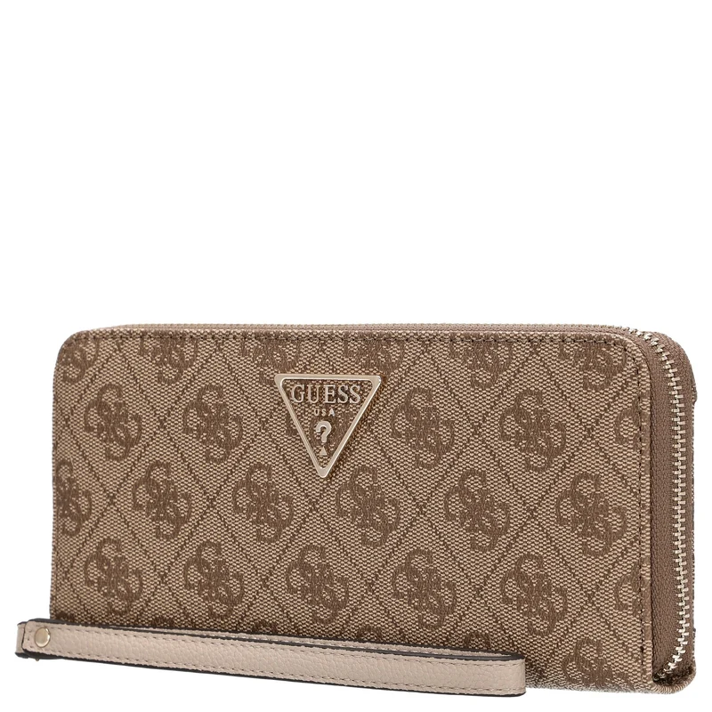 Guess Laurel II SLG Large Zip Around - Cartera 12cc 20.5 cm (latte logo)