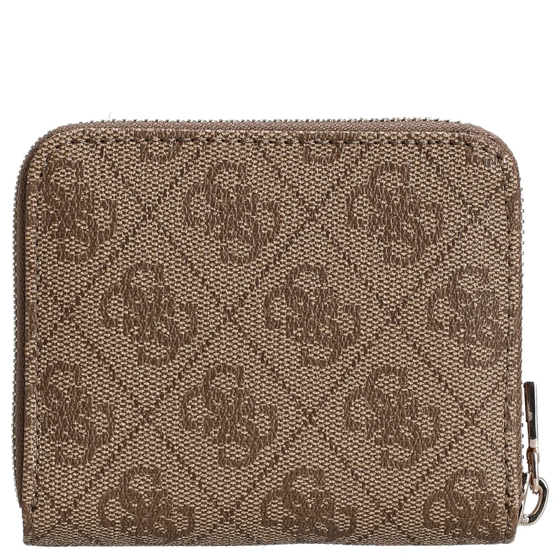Guess Laurel II SLG Small Zip Around - Cartera 3cc 11 cm (latte logo)