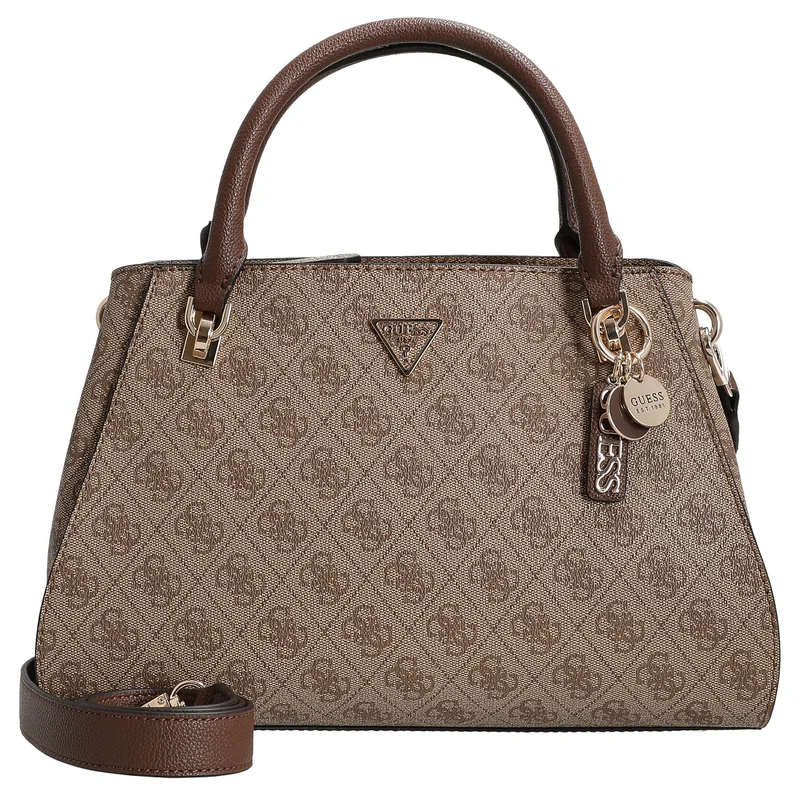 Guess Noelle II - Bolso de mano 31,5 cm (latte logo/marrón)