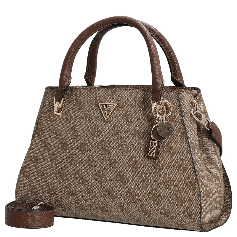 Guess Noelle II - Bolso de mano 31,5 cm (latte logo/marrón)