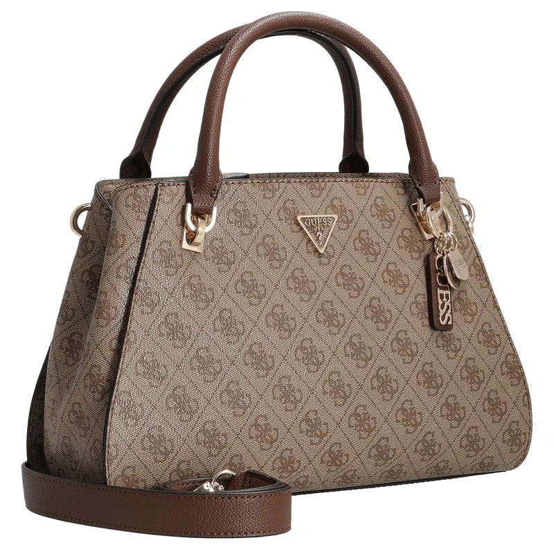 Guess Noelle II - Bolso de mano 31,5 cm (latte logo/marrón)