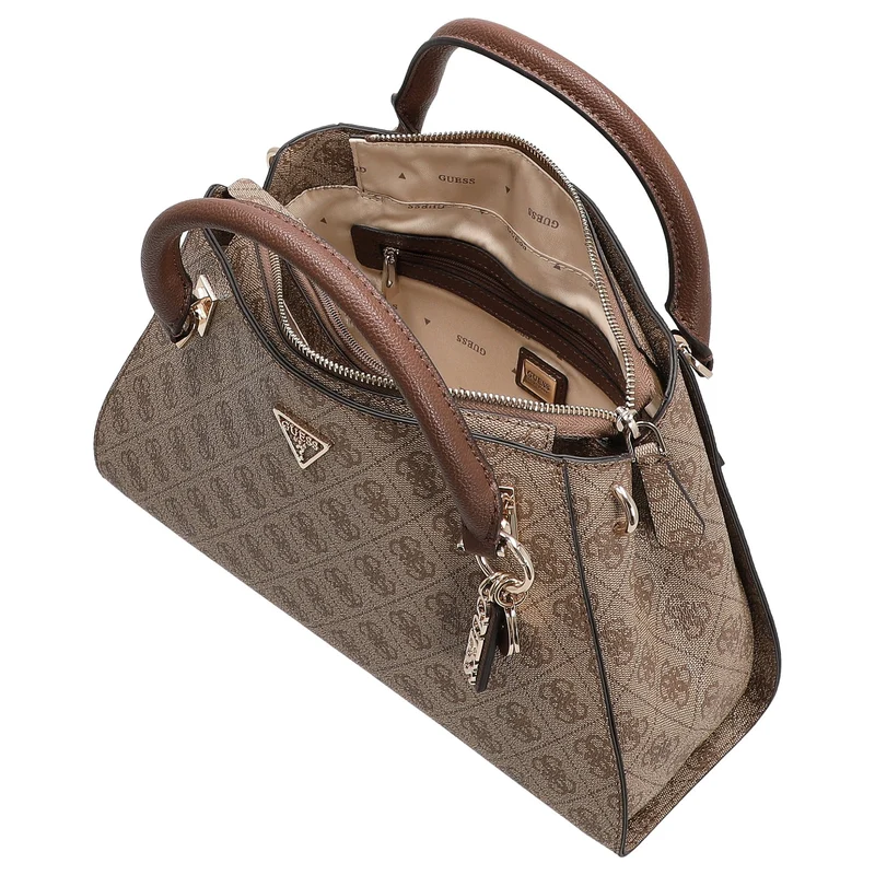Guess Noelle II - Bolso de mano 31,5 cm (latte logo/marrón)