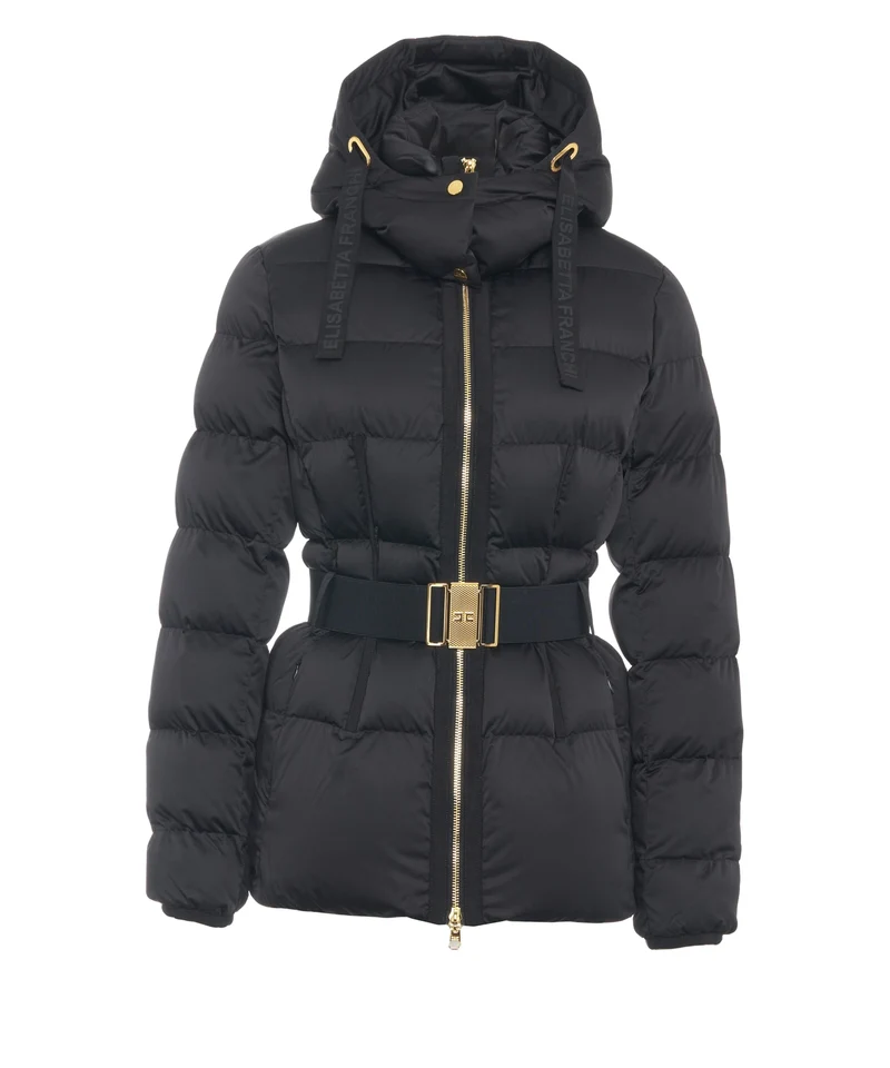 Giacca puffer con cintura in vita