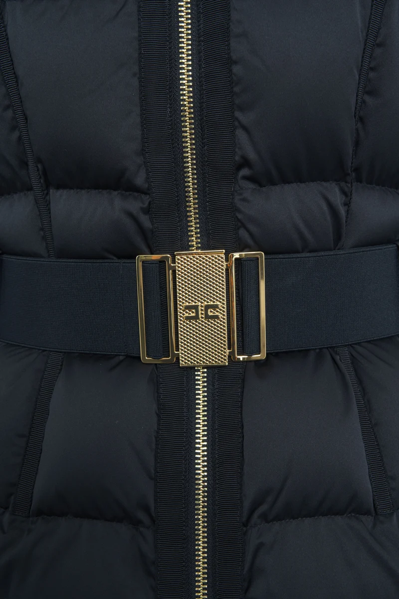 Giacca puffer con cintura in vita