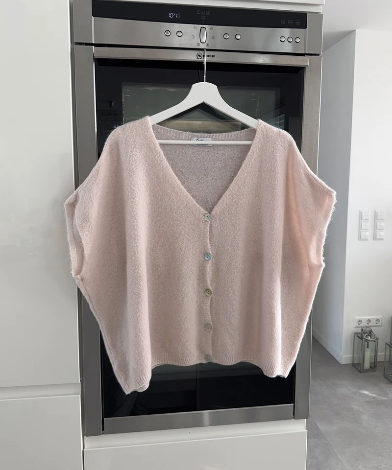 Kurzarm Cardigan Liz Creme