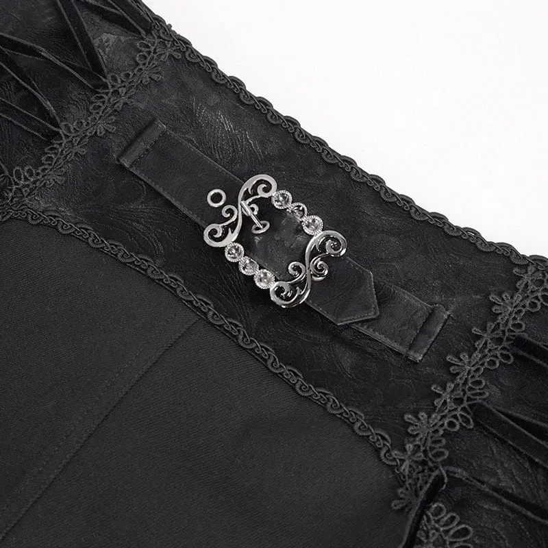 Gothic Riemchenhose mit hoher Taille für Herren