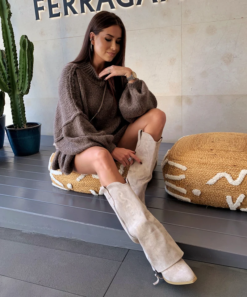 Oversize Pullover Nata Braun