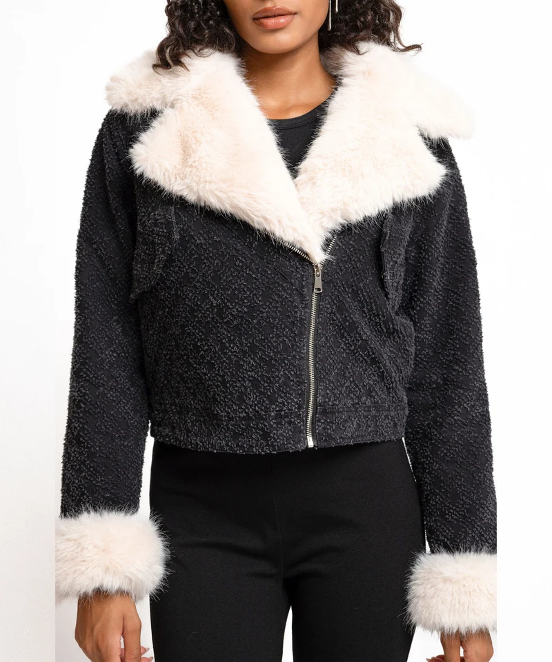 Jacke mit Kunstfell Lumaia Dunkelgrau
