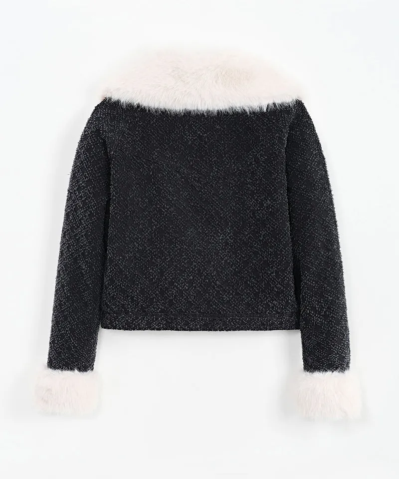 Jacke mit Kunstfell Lumaia Dunkelgrau