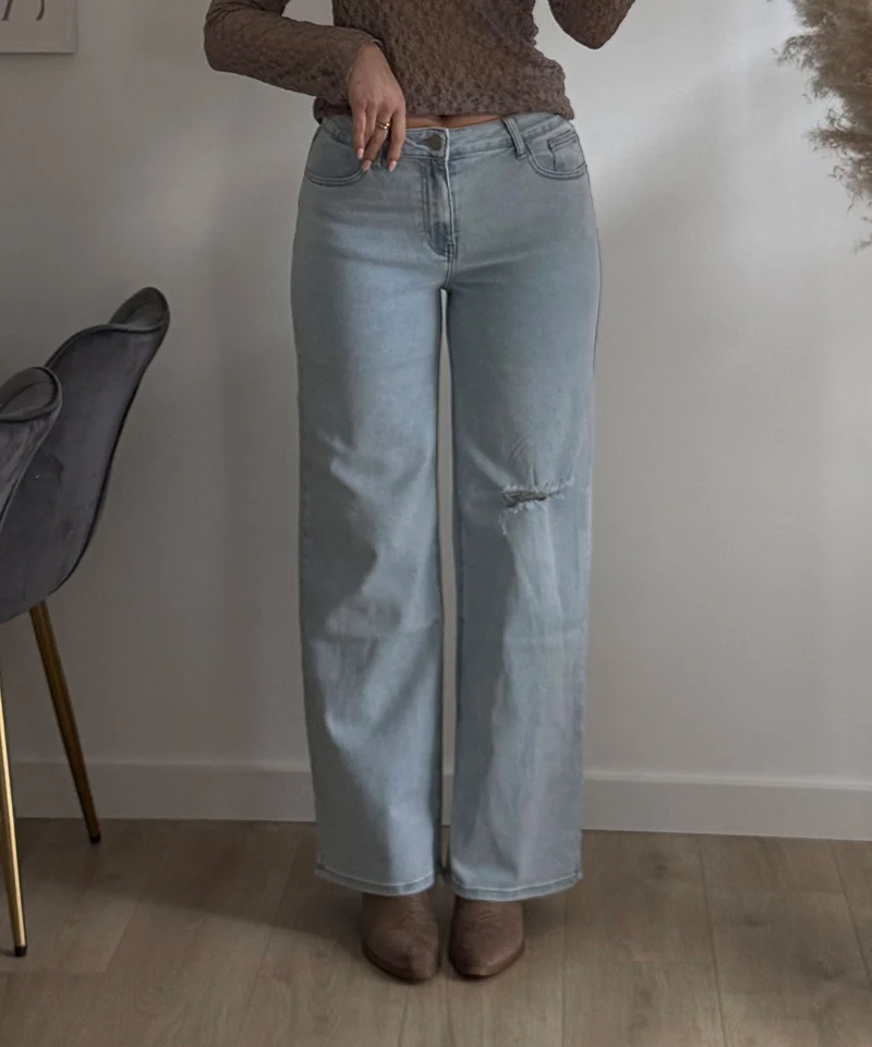 Stretch Baggy Jeans Janni Hellblau