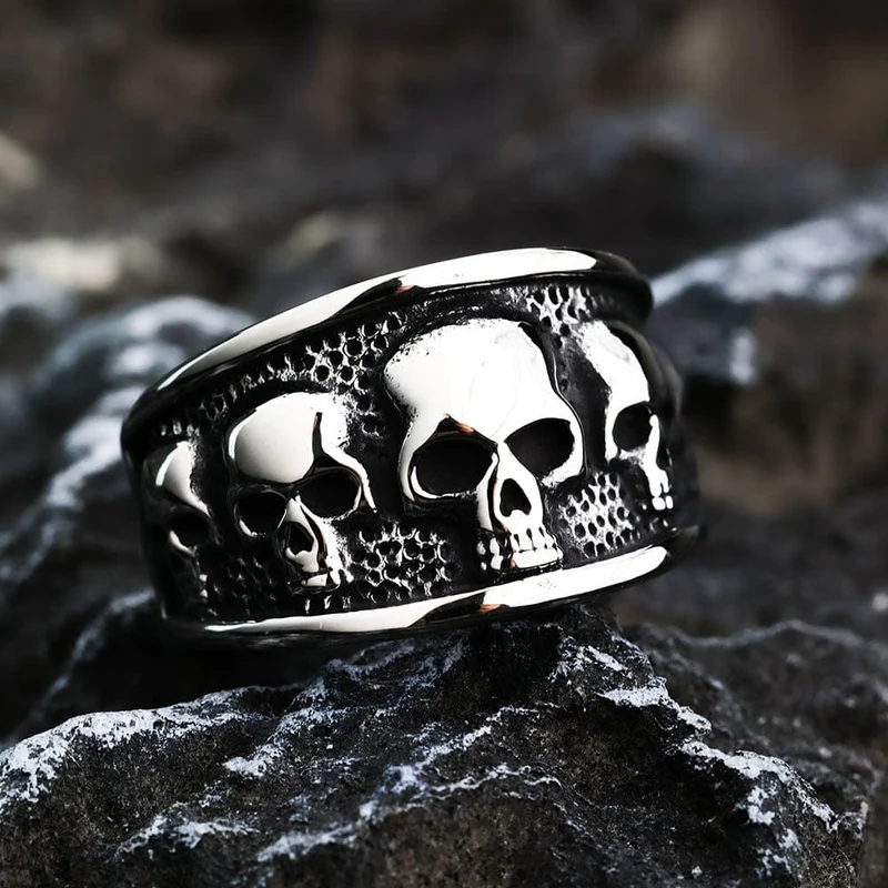 Punk-Schädelring für Herren