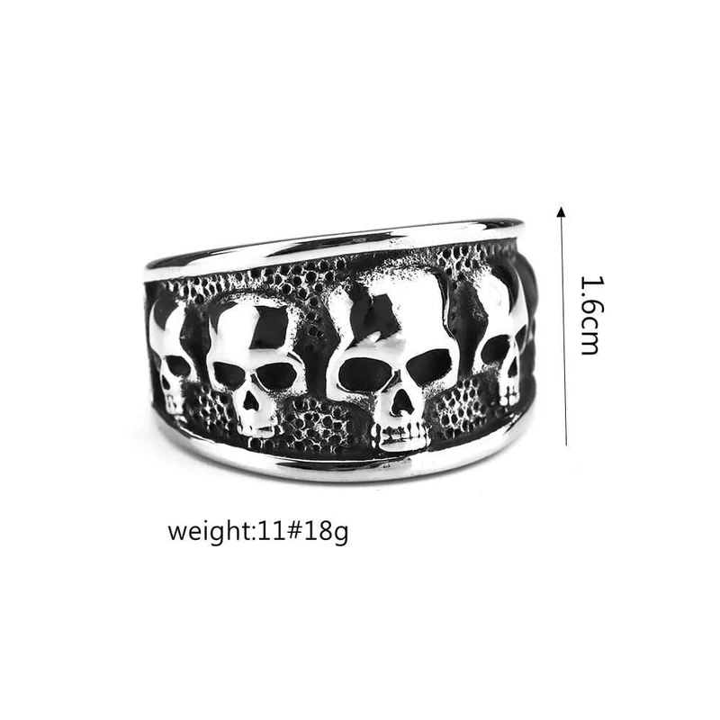 Punk-Schädelring für Herren