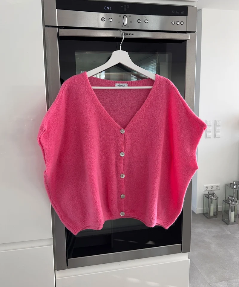 Kurzarm Cardigan Liz Pink