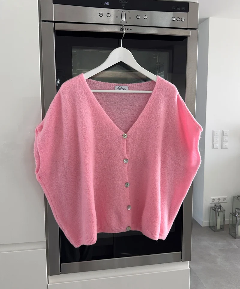 Kurzarm Cardigan Liz Rosa