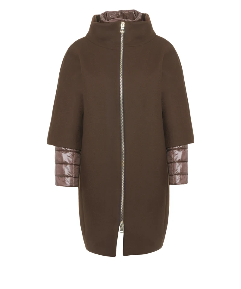 Cappotto con collo a imbuto