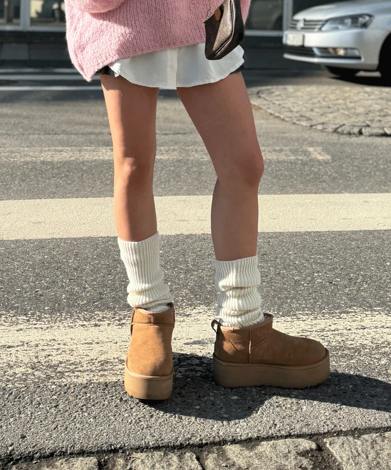 Gefütterte Plateau Boots Nina Chestnut