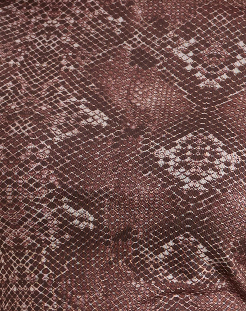 Dasa Minikleid in Oversize-Schlangenlederoptik