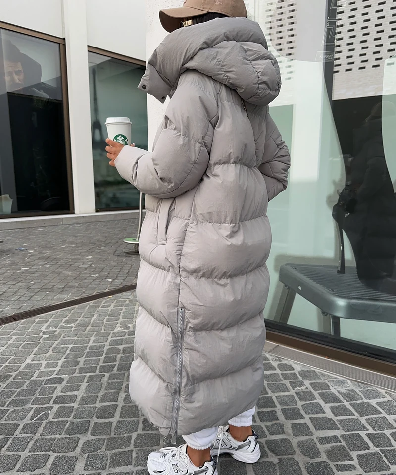 Oversize Jacke Addie Lang Grau