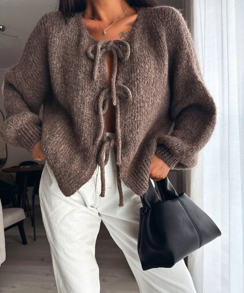 Cardigan Schleife Fia Braun