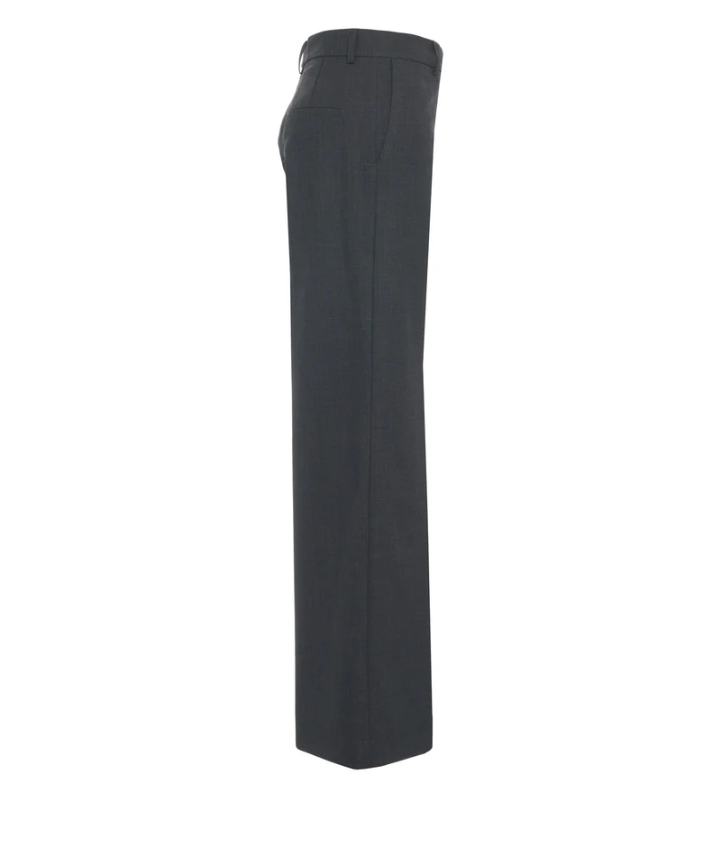 Pantaloni a gamba larga in misto lana