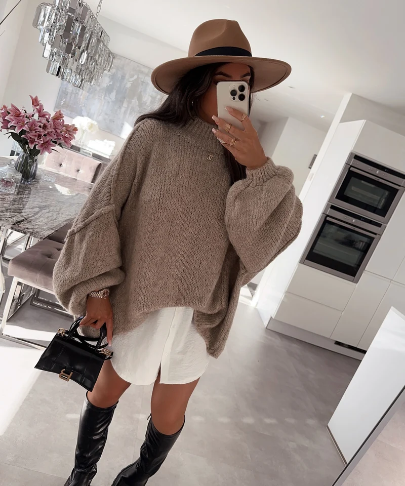 Oversize Pullover Nata Taupe