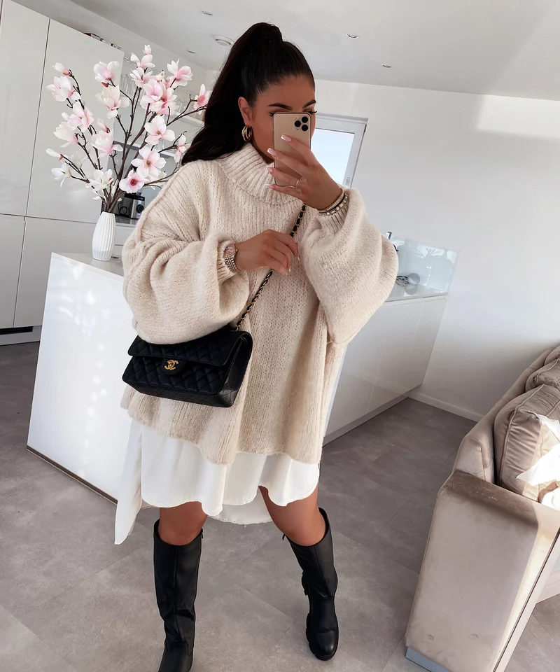 Oversize Pullover Nata Beige
